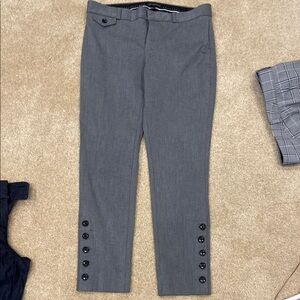 #Banana Republic Gray Ankle Cropped Pants (Sloan)